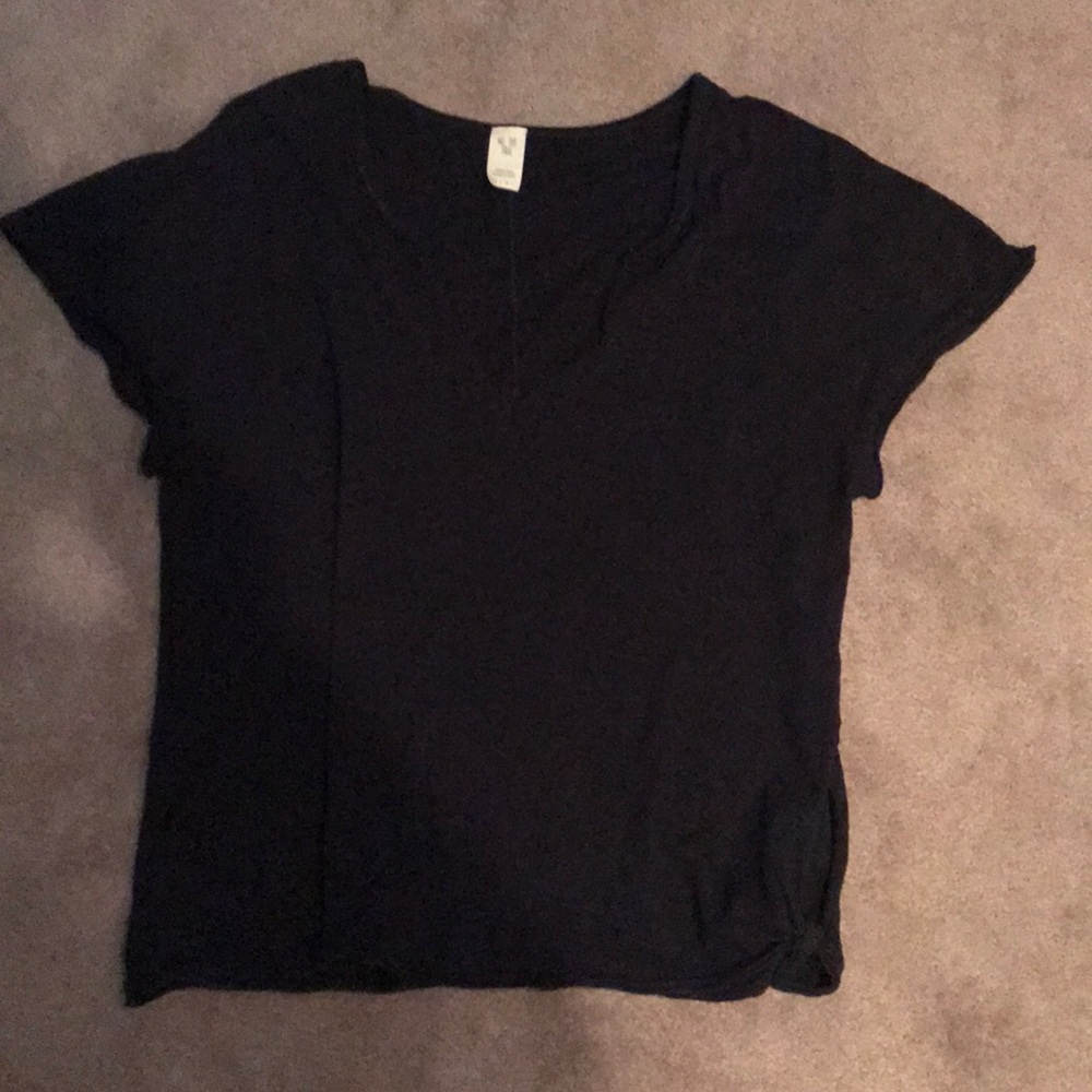 Free People “we the free” black v-neck shirt